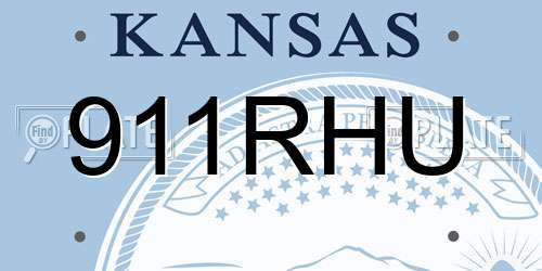 911RHU Kansas License Plate