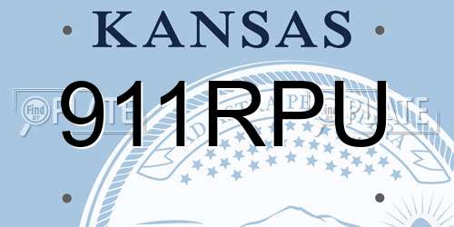 911RPU Kansas License Plate