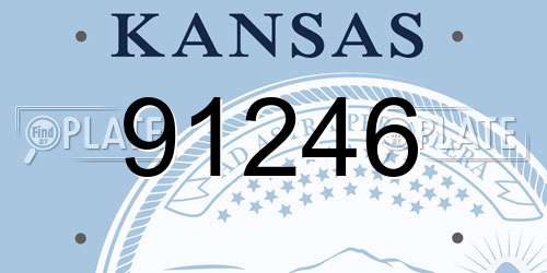 91246 Kansas License Plate