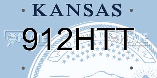 912HTT Kansas License Plate