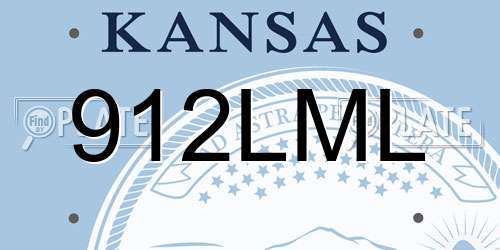 912LML Kansas License Plate
