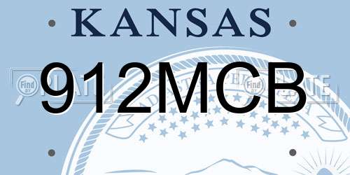 912MCB Kansas License Plate