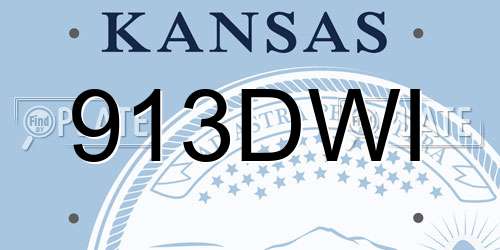 913DWI Kansas License Plate
