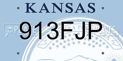 913FJP Kansas License Plate
