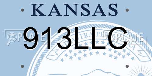 913LLC Kansas License Plate