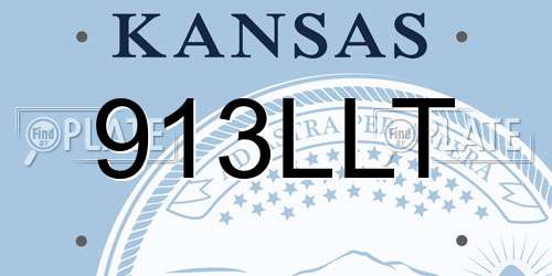 913LLT Kansas License Plate