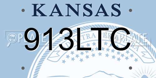 913LTC Kansas License Plate