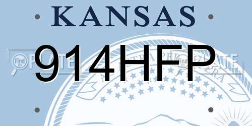 914HFP Kansas License Plate