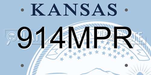 914MPR Kansas License Plate