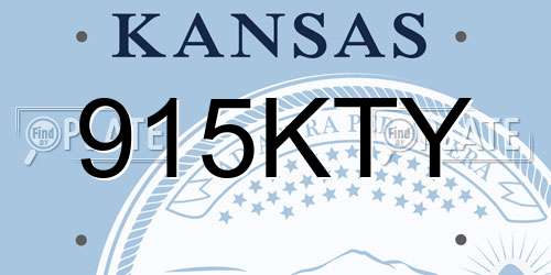 915KTY Kansas License Plate