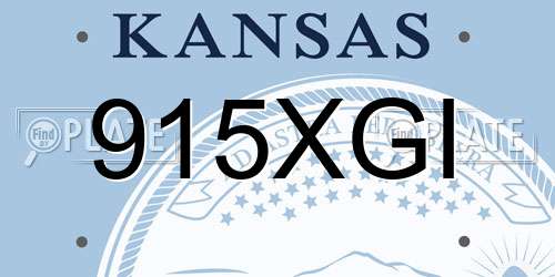 915XGI Kansas License Plate
