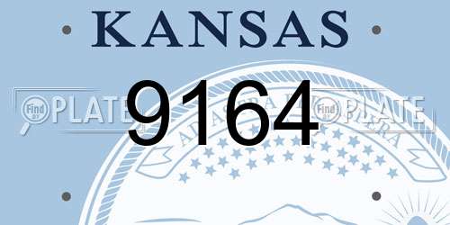 9164 Kansas License Plate