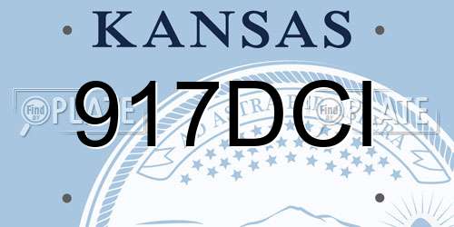 917DCI Kansas License Plate