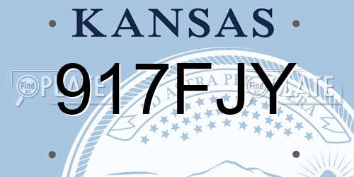 917FJY Kansas License Plate