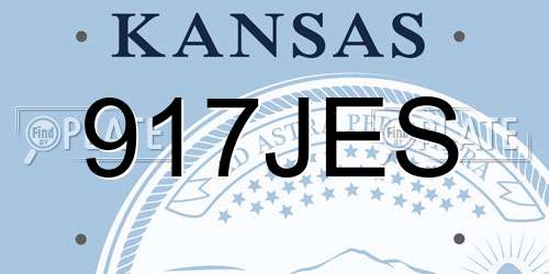 917JES Kansas License Plate
