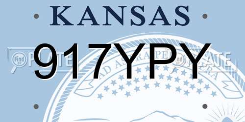 917YPY Kansas License Plate