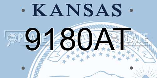 9180AT Kansas License Plate