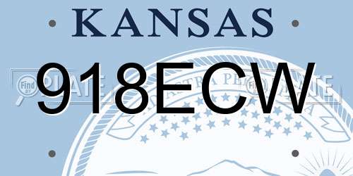 918ECW Kansas License Plate