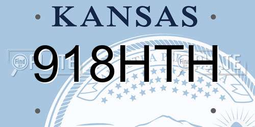 918HTH Kansas License Plate