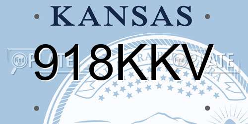 918KKV Kansas License Plate
