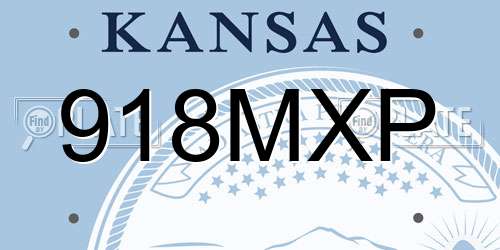 918MXP Kansas License Plate