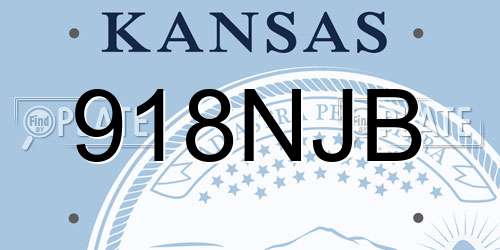 918NJB Kansas License Plate