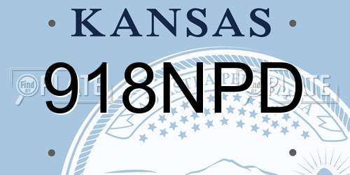 918NPD Kansas License Plate