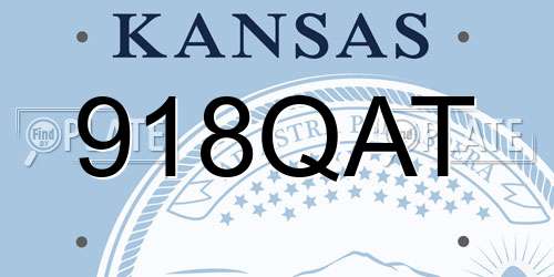 918QAT Kansas License Plate