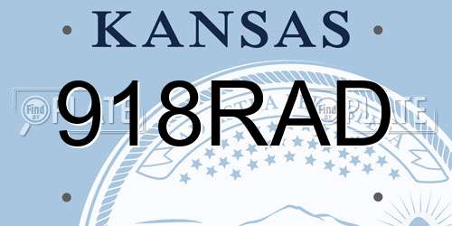 918RAD Kansas License Plate