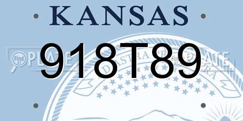 918T89 Kansas License Plate