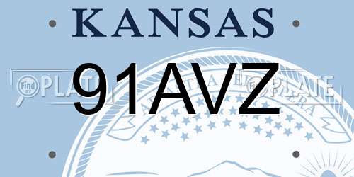 91AVZ Kansas License Plate