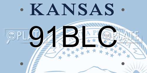 91BLC Kansas License Plate