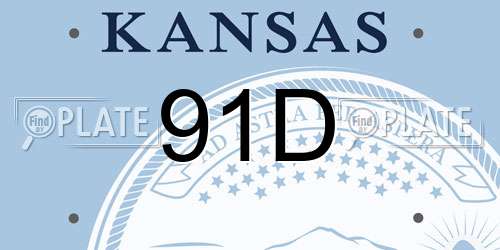 91D Kansas License Plate