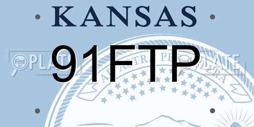 91FTP Kansas License Plate