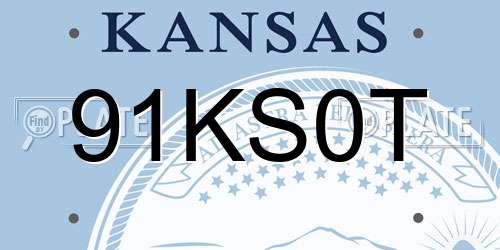 91KS0T Kansas License Plate