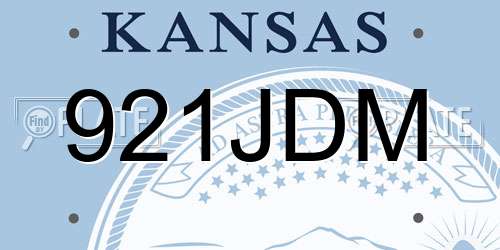 921JDM Kansas License Plate