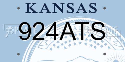 924ATS Kansas License Plate
