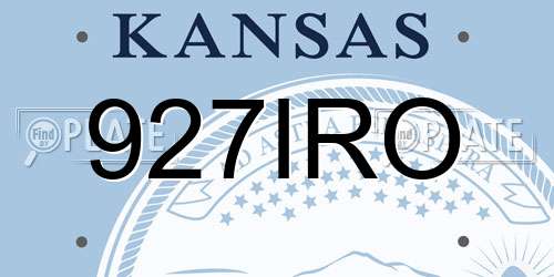 927IRO Kansas License Plate