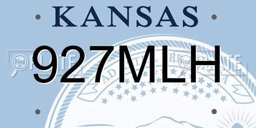 927MLH Kansas License Plate