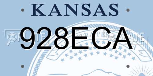 928ECA Kansas License Plate