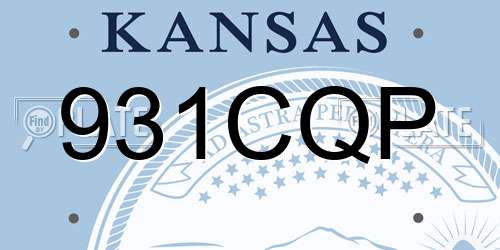 931CQP Kansas License Plate