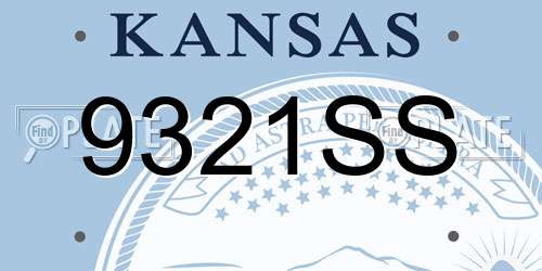 9321SS Kansas License Plate