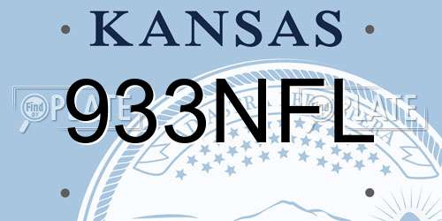 933NFL Kansas License Plate