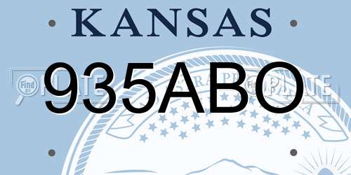 935ABO Kansas License Plate