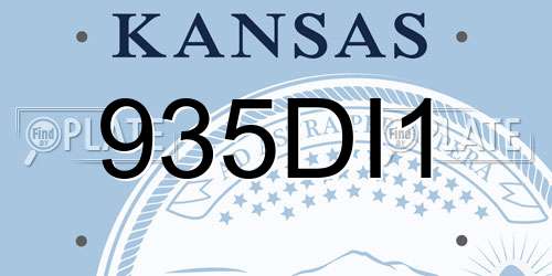 935DI1 Kansas License Plate