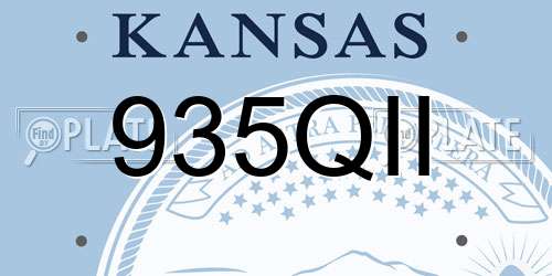935QII Kansas License Plate