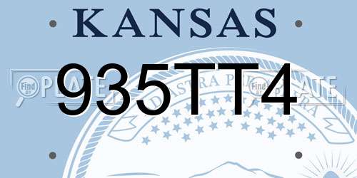 935TT4 Kansas License Plate