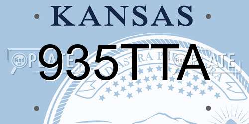 935TTA Kansas License Plate