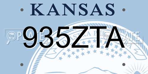 935ZTA Kansas License Plate