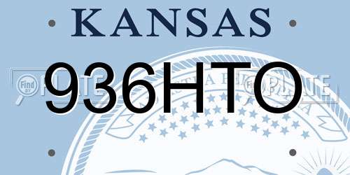 936HTO Kansas License Plate